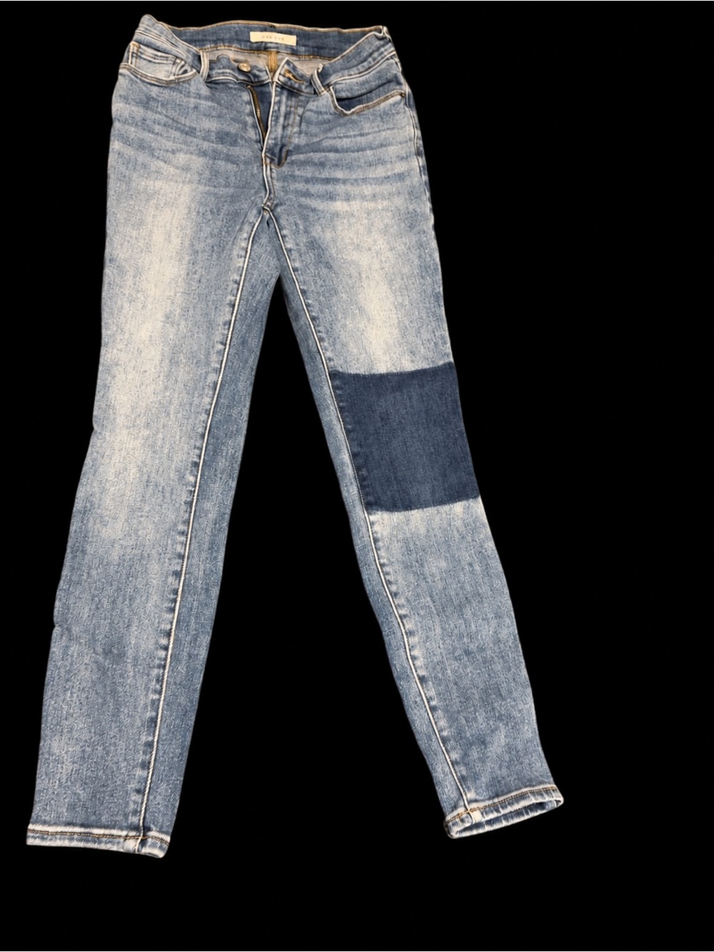 PacSun Two-Tone Light & Dark Blue Skinny Jeans